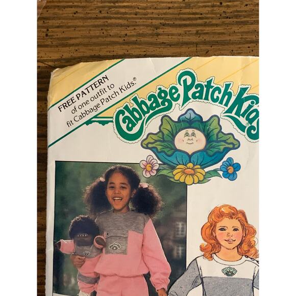 VTG Butterick Cabbage Patch Kids Pattern #3362 Top Shorts Pants Culottes 5-6-6X - Picture 4 of 8